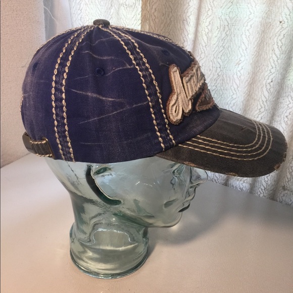 Royal Blue "Americana" Cap w/ White Stitching - Picture 3 of 11